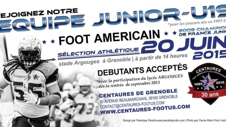 Foot US – Rejoignez l’équipe U19 des Centaures de Grenoble